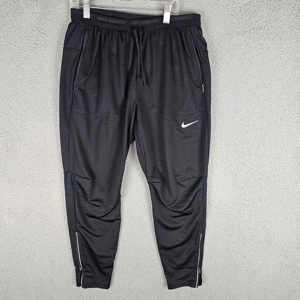 Nike Pants Men M Dri-FIT Training Joggers Zipper Pockets DQ4740-010 Phenom Elite